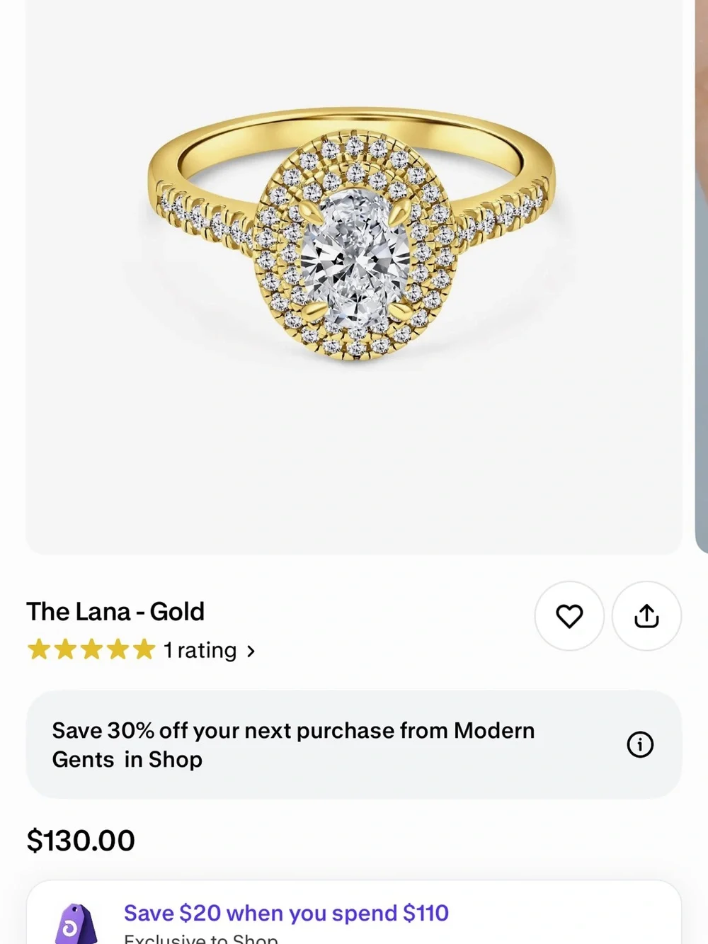 Lana Double Halo Oval Ring - Gold